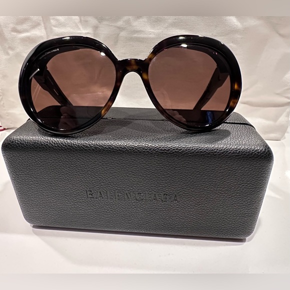 BALENCIAGA BB0024SA 001 HAVANA SUNGLASSES - Picture 6 of 14
